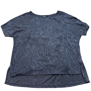 Miraclebody Black Paisley Short Sleeve Tee XL